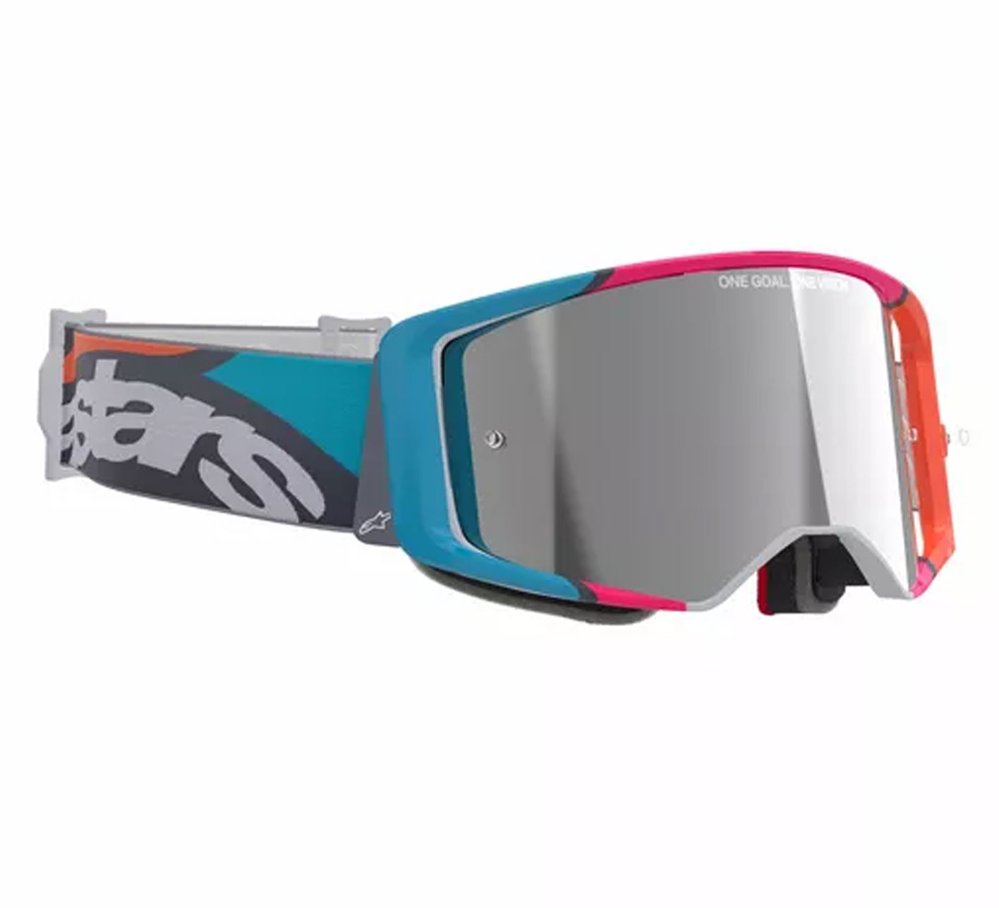 Alpinestars 2025 Goggles Supertech Stream Grey Multi Mirror Silver